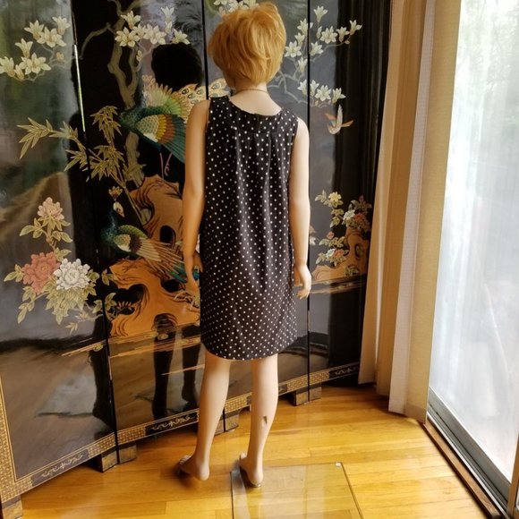 Childrens Place Size 14 Black Polka Dot Dress - Picture 7 of 12